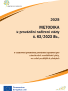 Metodika k provádění nařízení vlády č. 63/2023 Sb., platná pro rok 2025