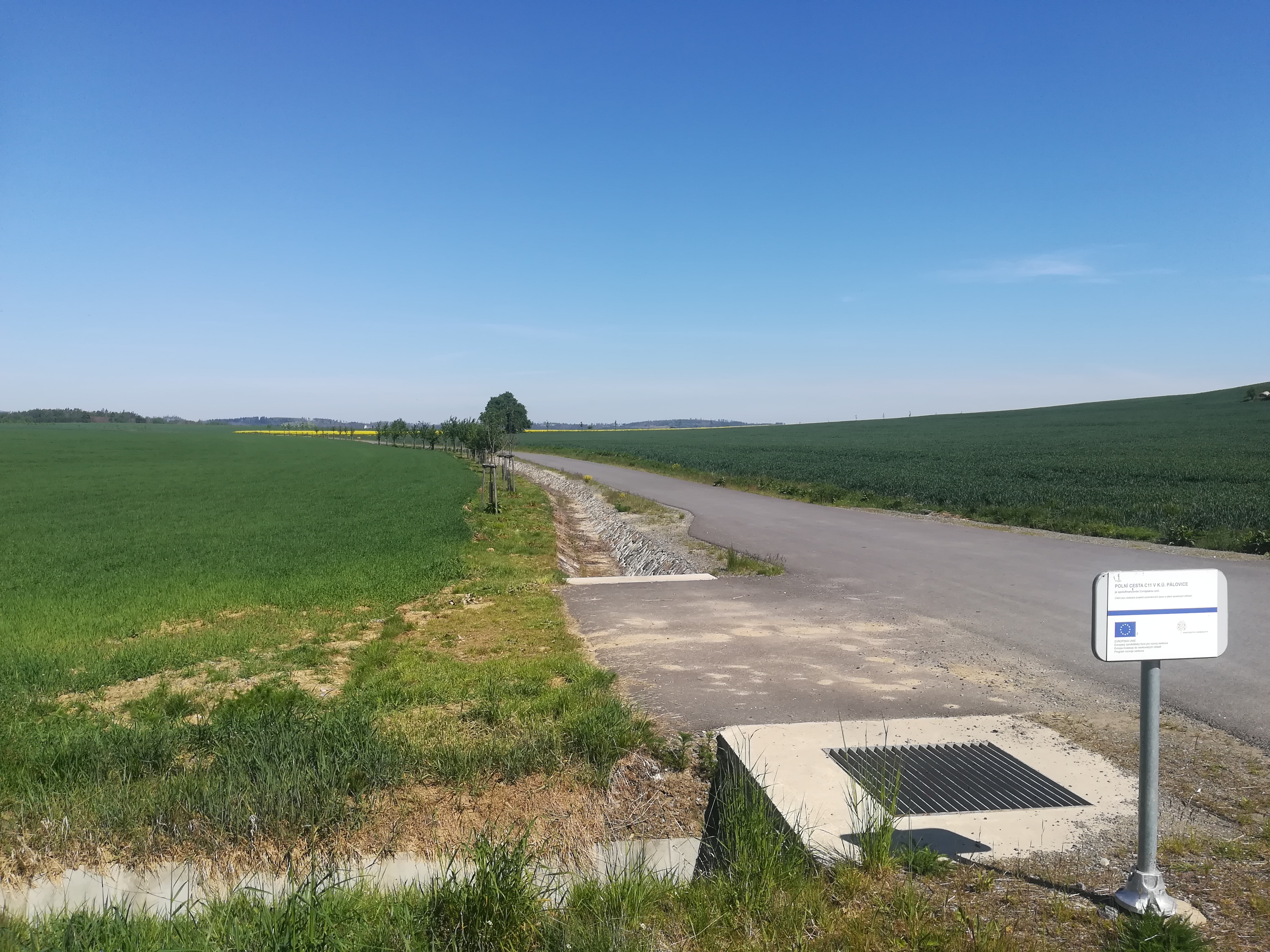 Polní cesta C12, C13 a C18 v katastrálním území Pálovice